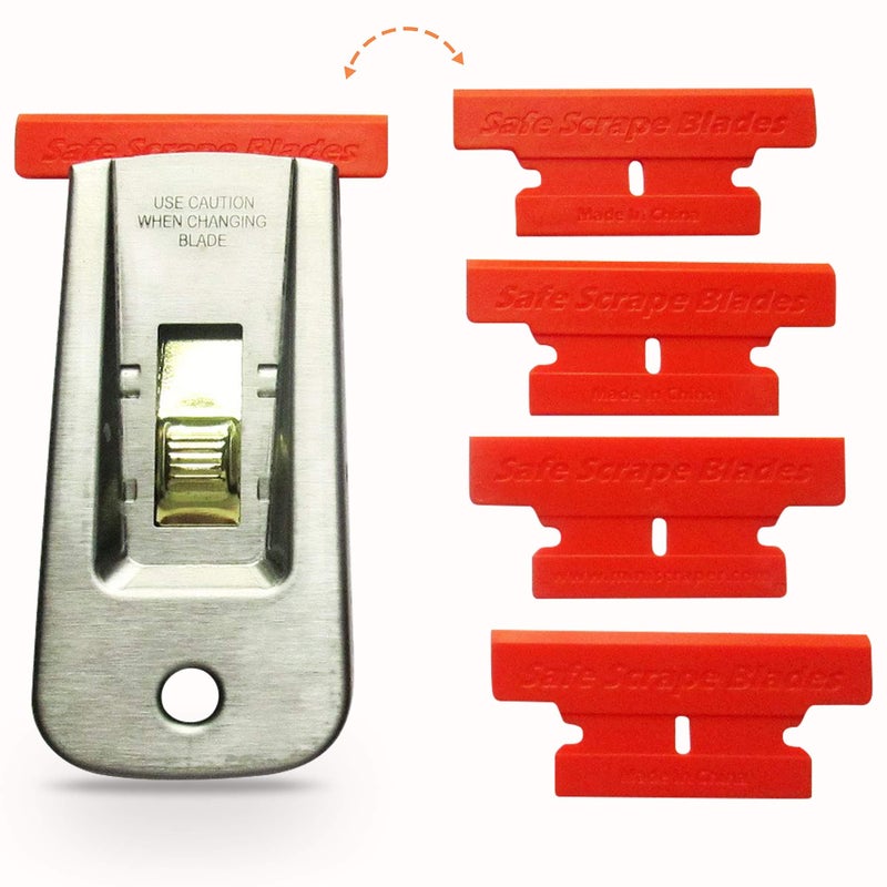 MINISCRAPERÂ® Plastic Razor Blades,T-2 Blade 50% Wider 20 Pack - Image 2